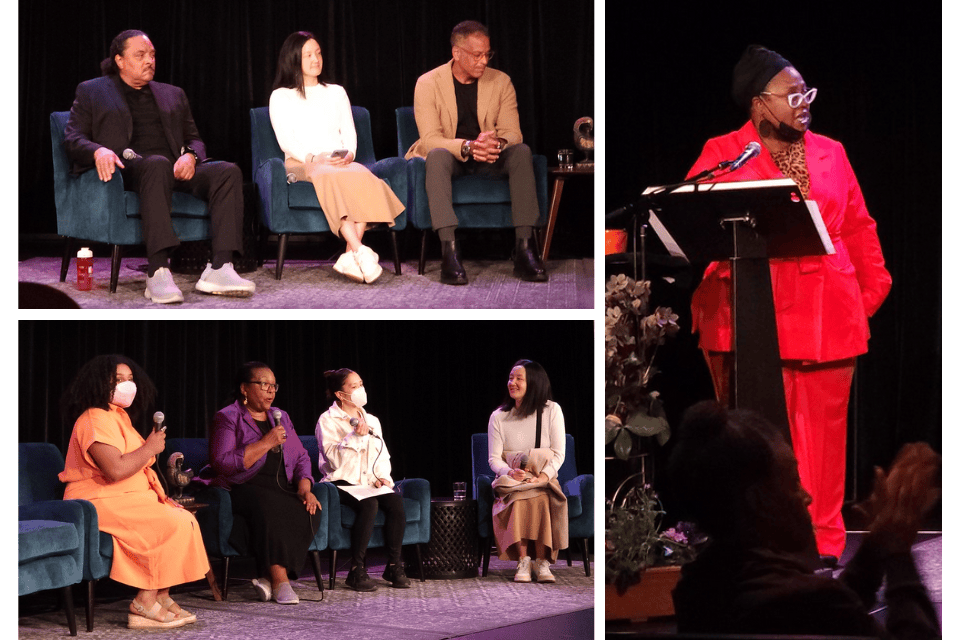 Three photos of our 2024 Stand Against Racism Town Hall speakers