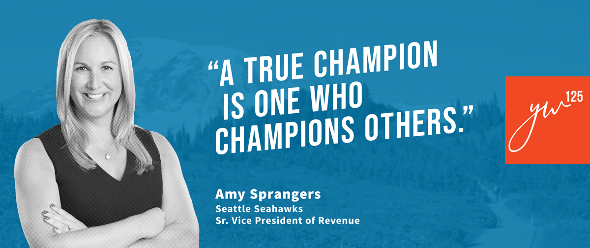 "A true champion is one who champions others." - Amy Sprangers