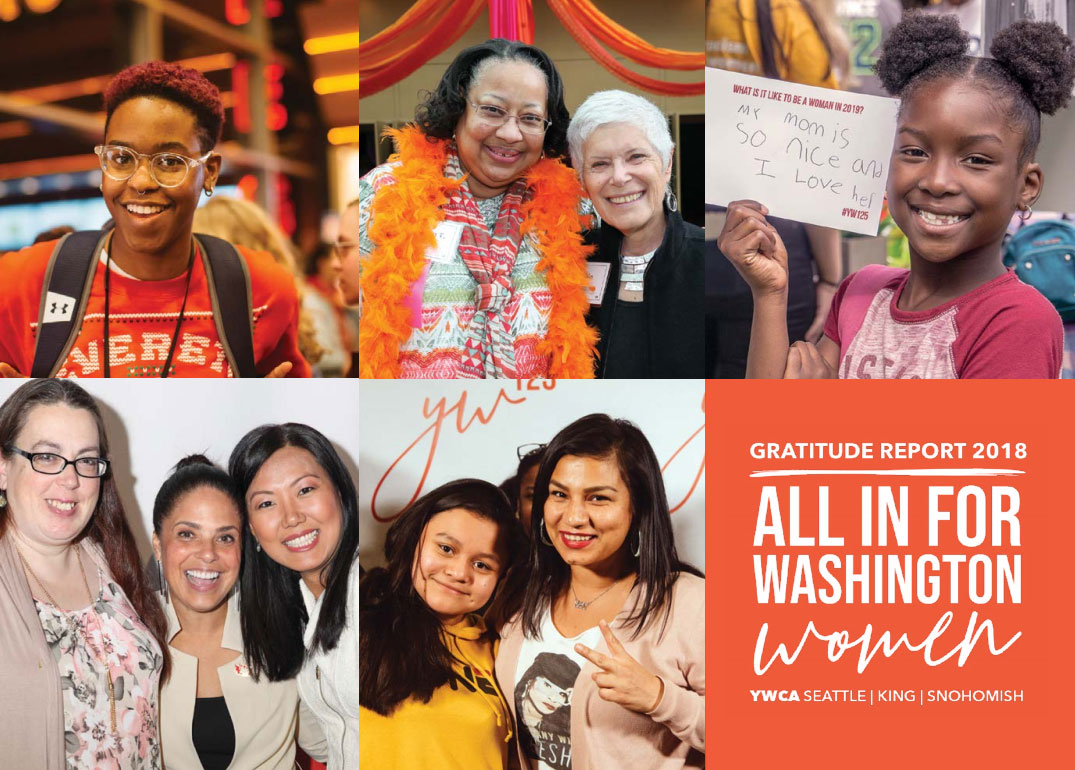 YWCA Gratitude Report 2018 - "All In for Washington Women"