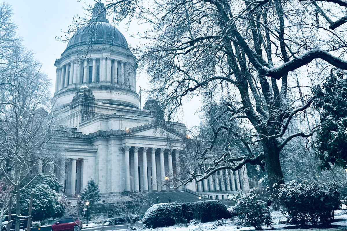 A photo of a government office in Olympia, Washington