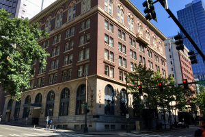 An exterior photo of YWCA's Fifth and Seneca building